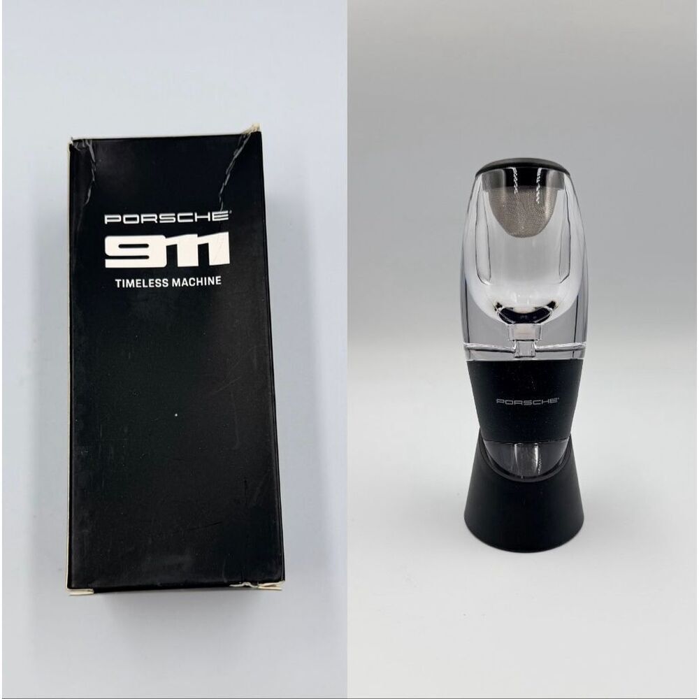 NIB Vinturi Red Wine Aerator w Stand and Filter Porsche 911 Themed Collectible
